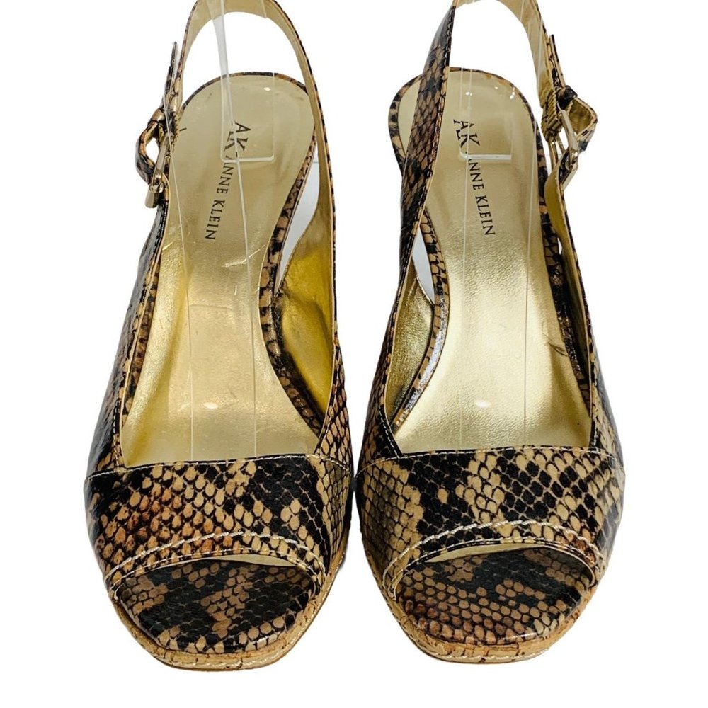 Anne Klein Sling Back Open Toe Heels Sz 7.50